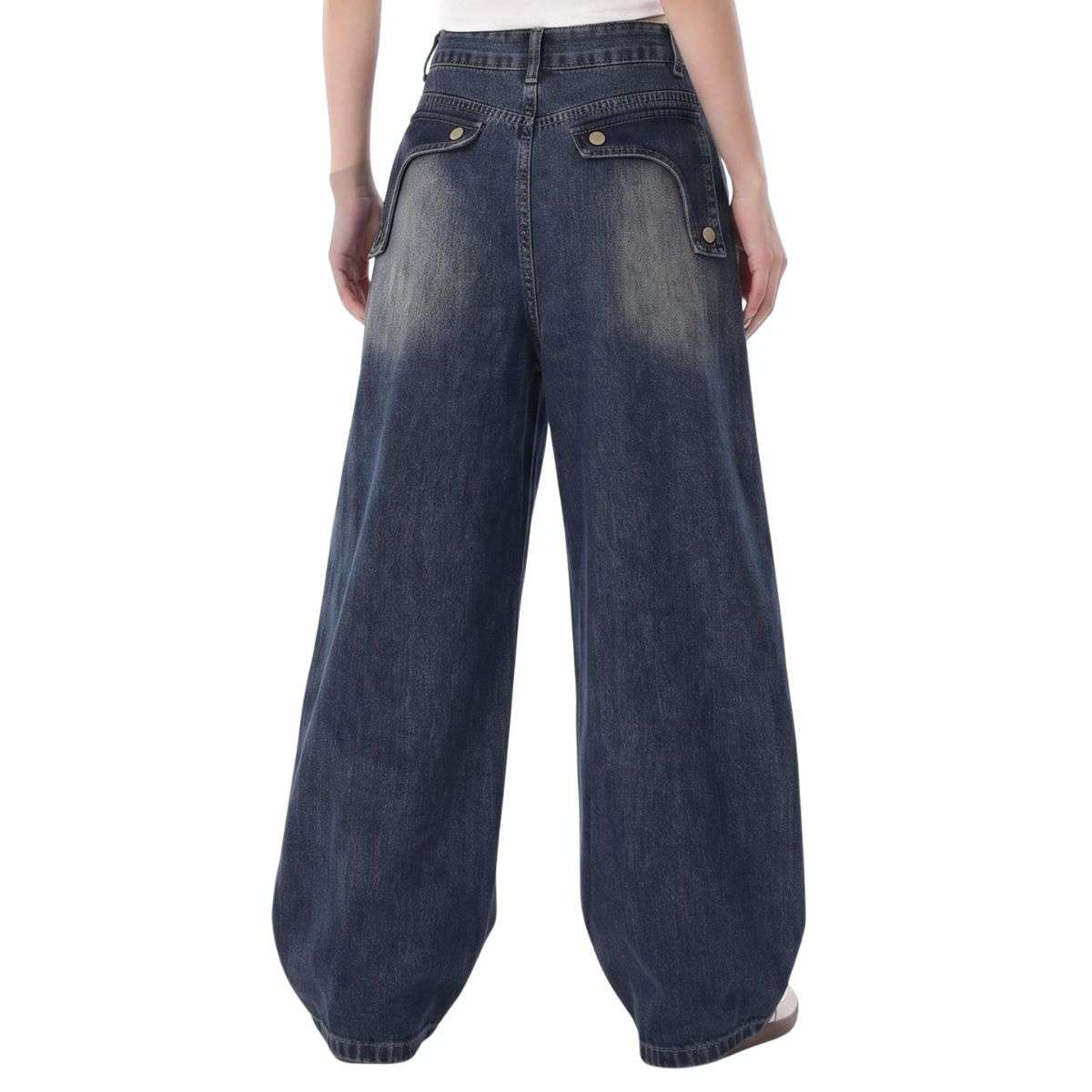 Women’s Y2K Style Loose Fit Denim Long Pants