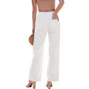 Women’s High Waist Pull On Stretchy Straight Leg Denim Long Pants