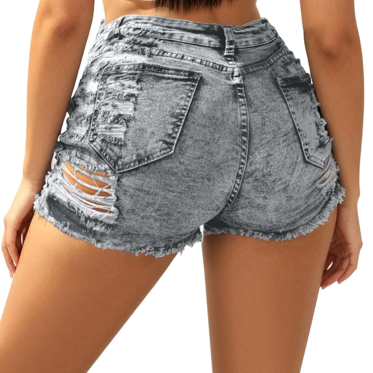 Women’s Sexy Ripped Denim Shorts