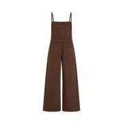 Women’s Bow Detail Adjustable Strap Denim Bib Overalls