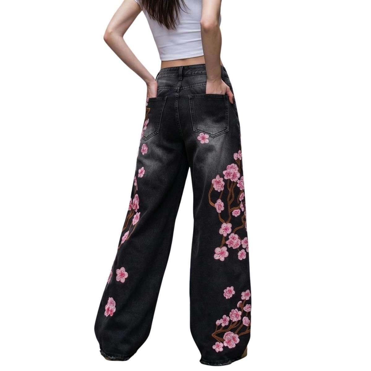 Women’s High Waist Wide Leg Loose Denim Jeans