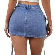Women’s Stretchy Cargo Denim Skort