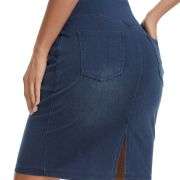 Women’s High Waisted Slim Fit Bodycon Denim Skirt