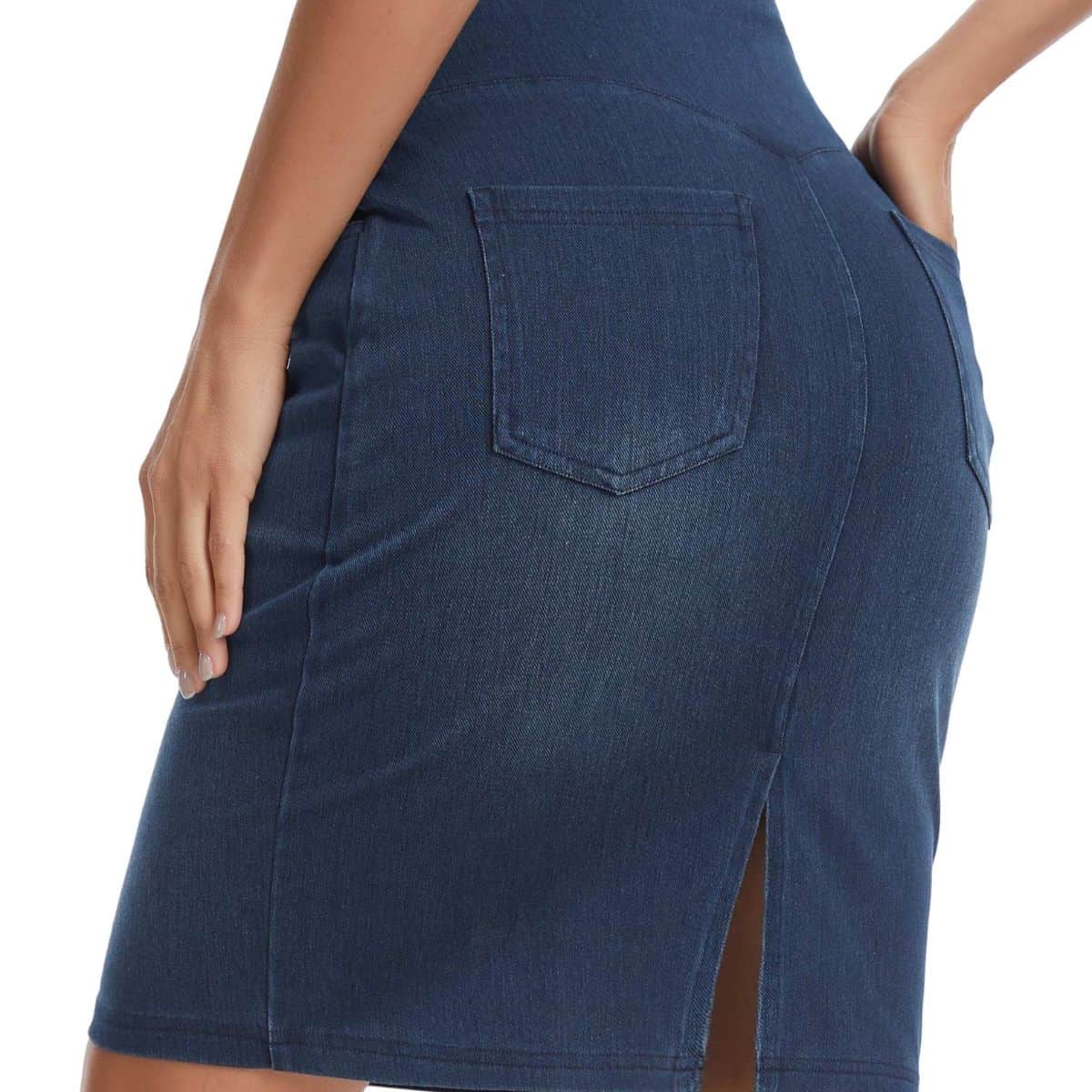 Women’s High Waisted Slim Fit Bodycon Denim Skirt