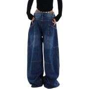 Women’s High Rise Barrel Leg Loose Fit Jeans