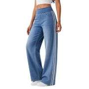 Women’s Side Stripe Stretch Wide Leg Jeans