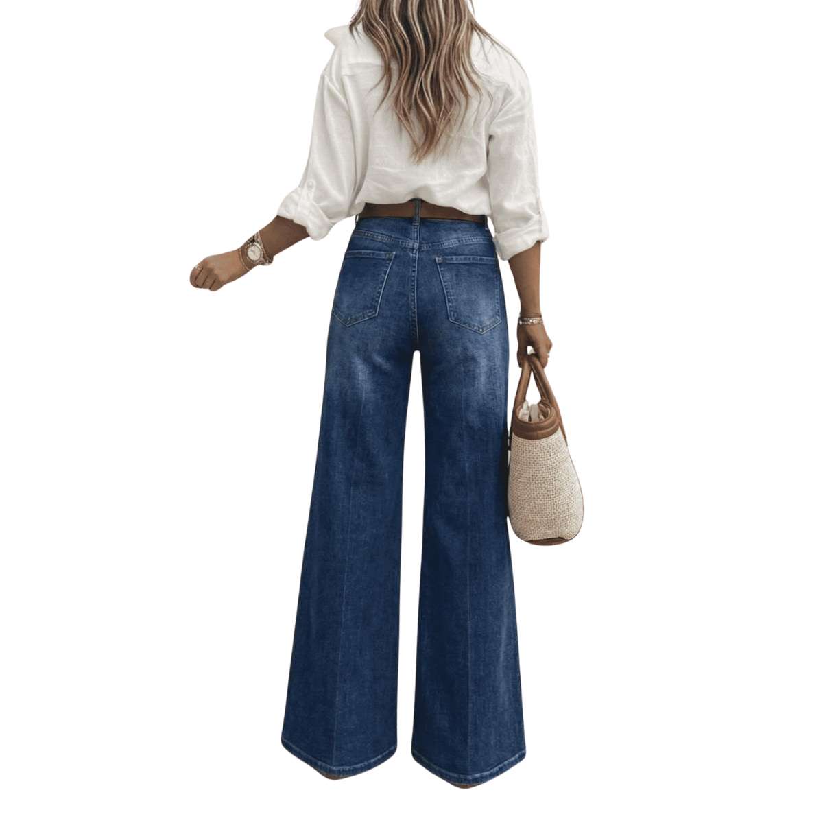 Women’s High Waist Wide Leg Denim Jeans