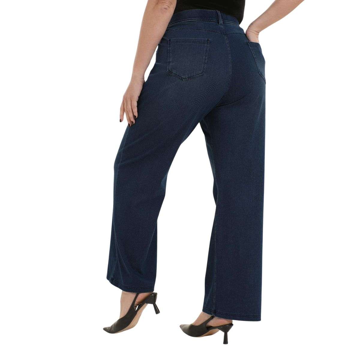 Women’s Plus Size Loose Casual High Waist Denim Long Pants