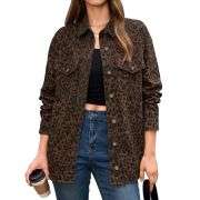 Women’s Leopard Print Denim Jacket