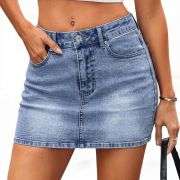 Women’s Y2K Low Rise Denim Mini Skirt