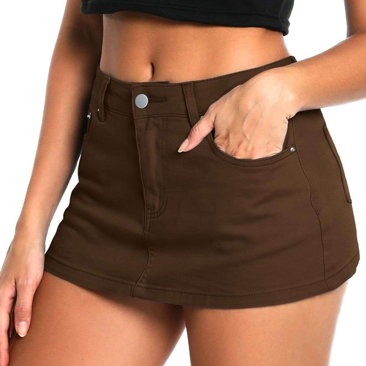 Women’s Low Rise Denim Mini Skirt