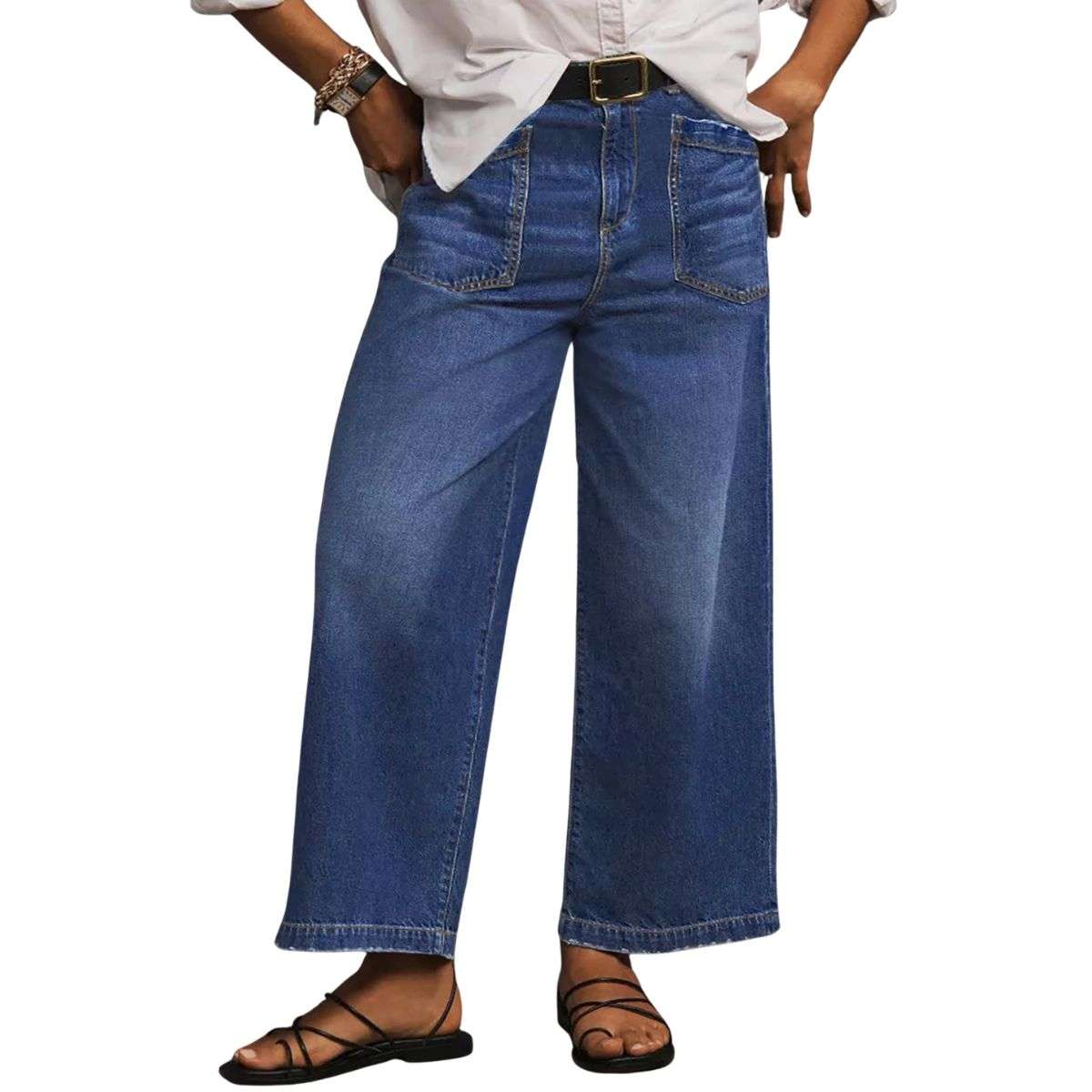 Plus Size Women’s High Waisted Wide Leg Jeans