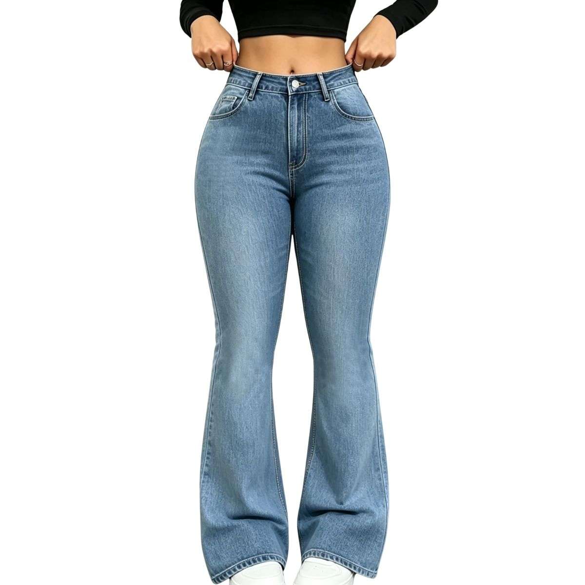 Plus Size Women’s High Waisted Bootcut Jeans