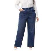 Plus Size Women’s High Waisted Stretchy Wide Leg Jeans