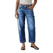 Women’s Mid Rise Straight Leg Ankle Length Jeans