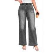 Plus Size Women’s High Waisted Straight Wide Leg Jeans