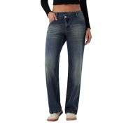 Women’s Asymmetrical Low Rise Straight Leg Jeans