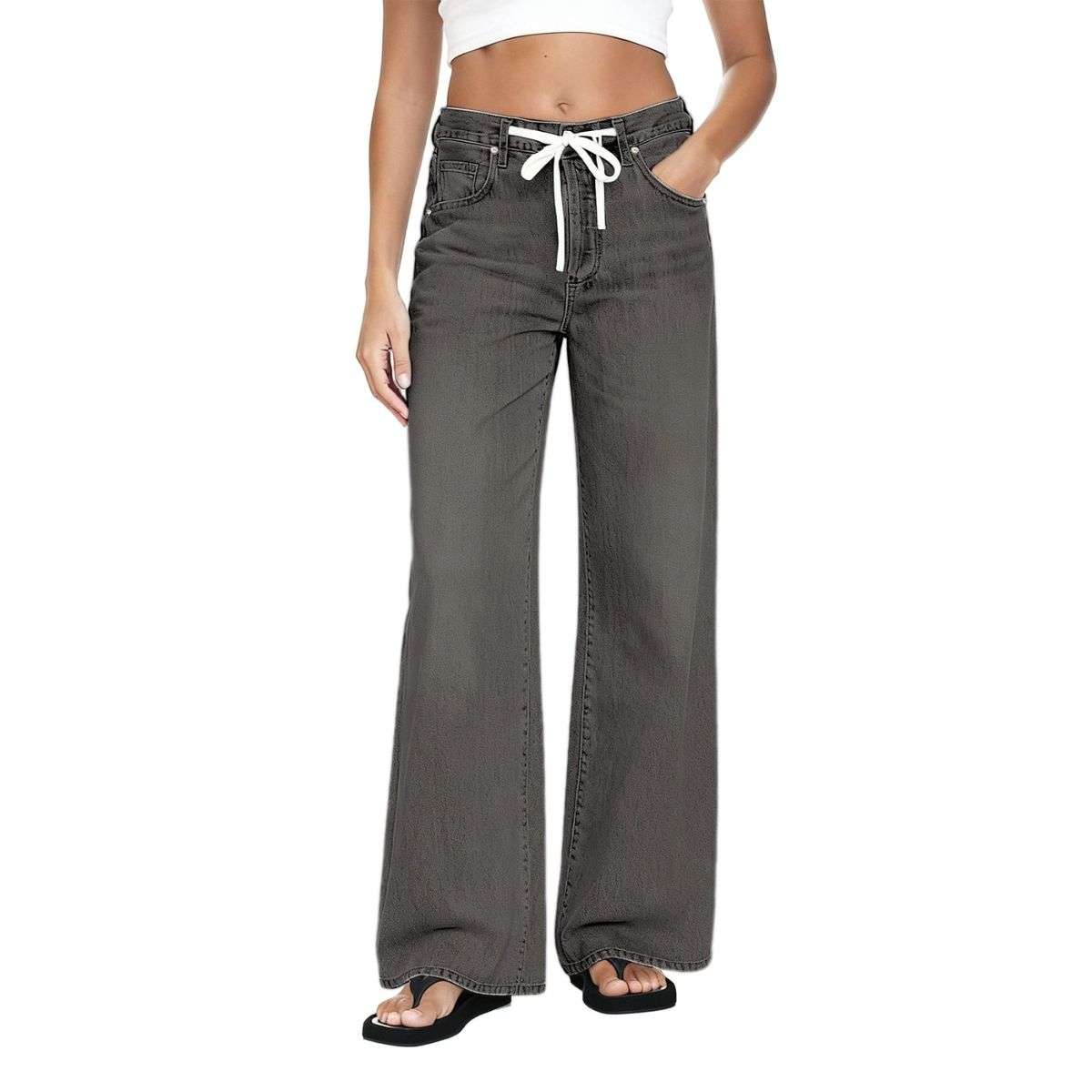Women’s Trendy Drawstring Waist Loose Fit Jeans