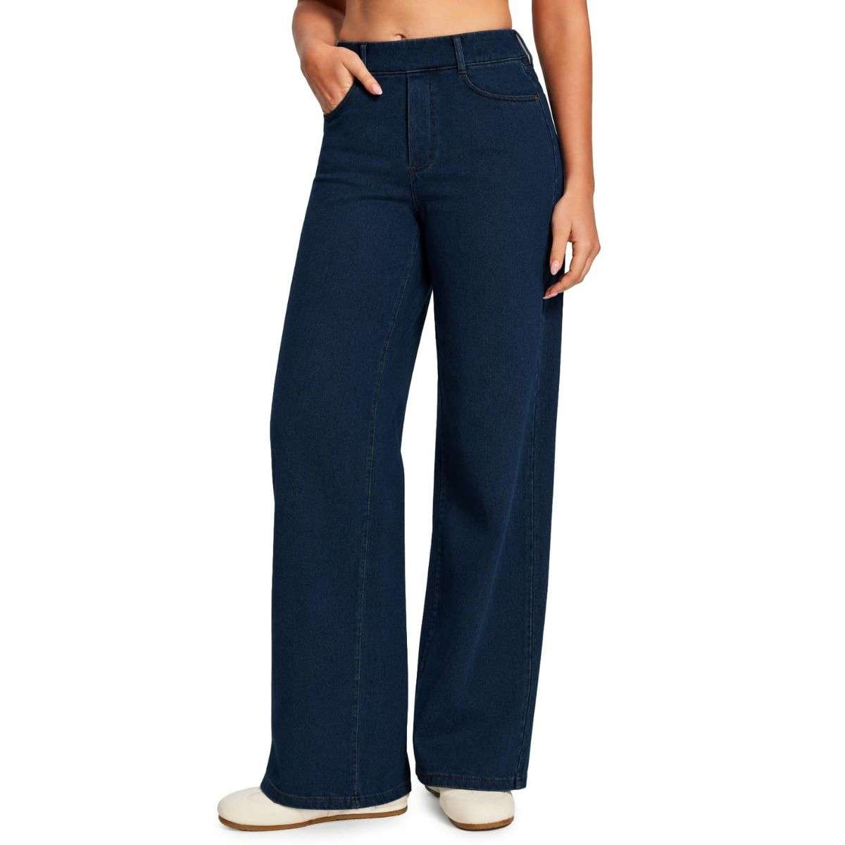 Women’s High Rise Stretch Wide Leg Jeans