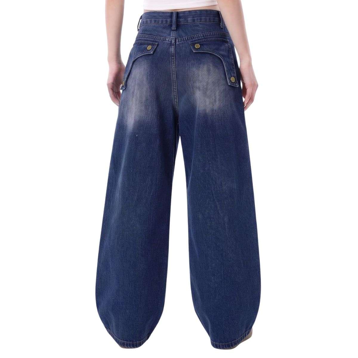 Women’s Y2K Style Loose Fit Denim Long Pants