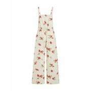 Women’s Bow Detail Adjustable Strap Denim Bib Overalls