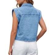Women’s Zip Up Denim Vest