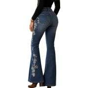 Women’s Mid Rise Embroidered Vintage Flare Jeans
