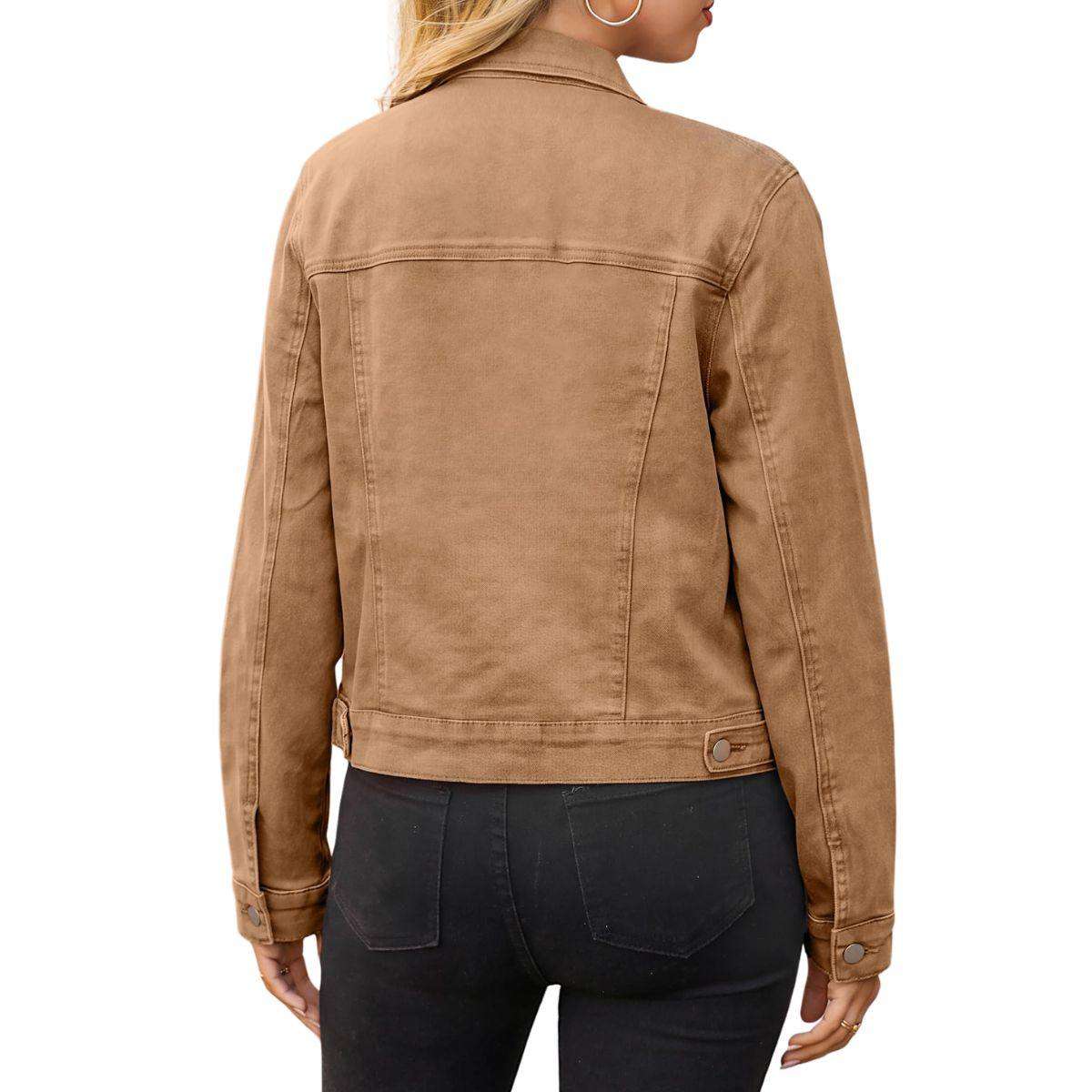Women’s Slim Fit Button Front Western Denim Jacket