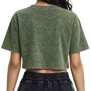 Women’s Loose Fit Acid Wash Cropped Short Sleeve T-Shirt