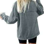 Women’s Casual Drop Shoulder Button Front Denim Jacket With Pockets