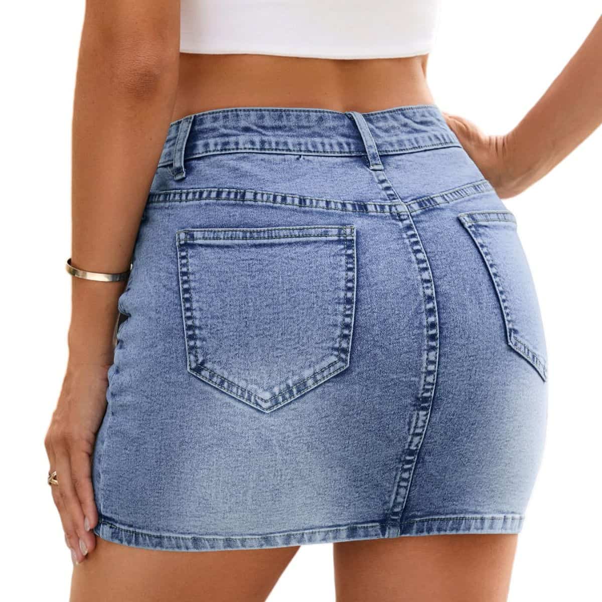 Women’s Y2K Low Rise Denim Mini Skirt