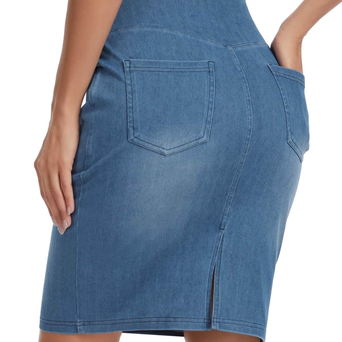 Women’s High Waisted Slim Fit Bodycon Denim Skirt