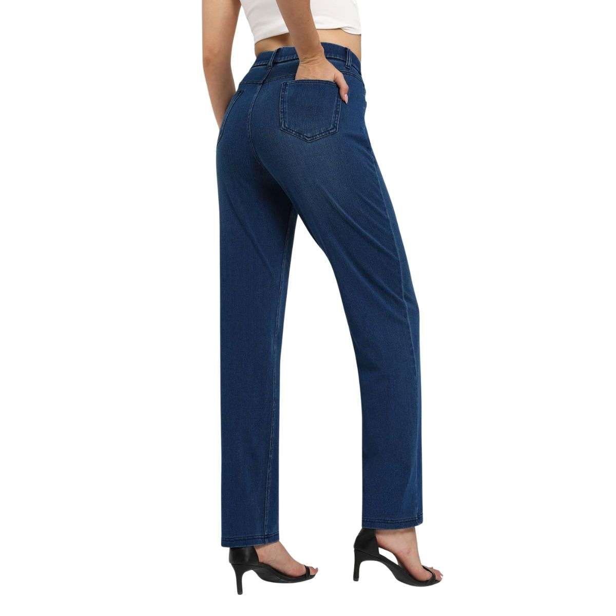 Women’s High Rise Stretch Straight Leg Jeans