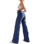 Women’s High Rise Stretch Straight Wide Leg Jeans