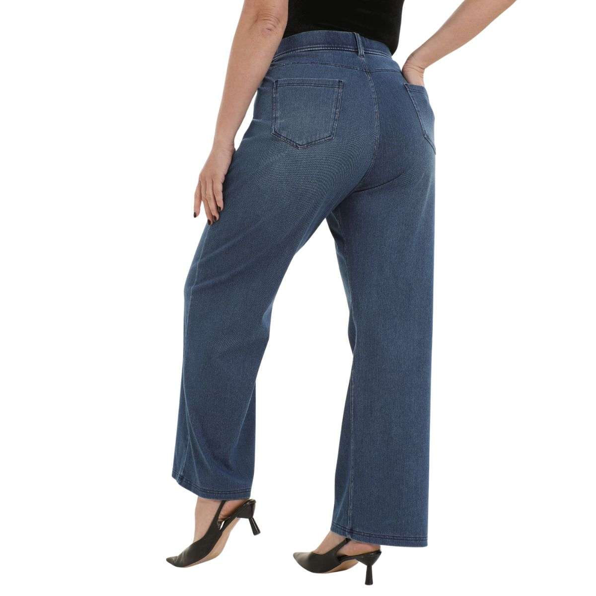 Women’s Plus Size Loose Casual High Waist Denim Long Pants