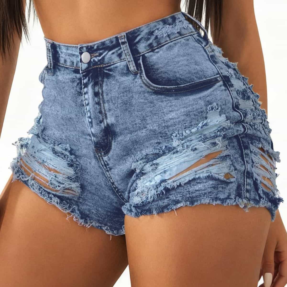 Women’s Sexy Ripped Denim Shorts