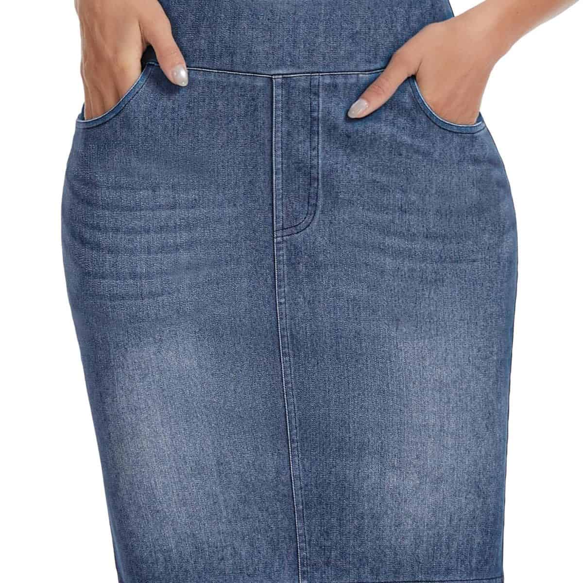Women’s High Waisted Slim Fit Bodycon Denim Skirt