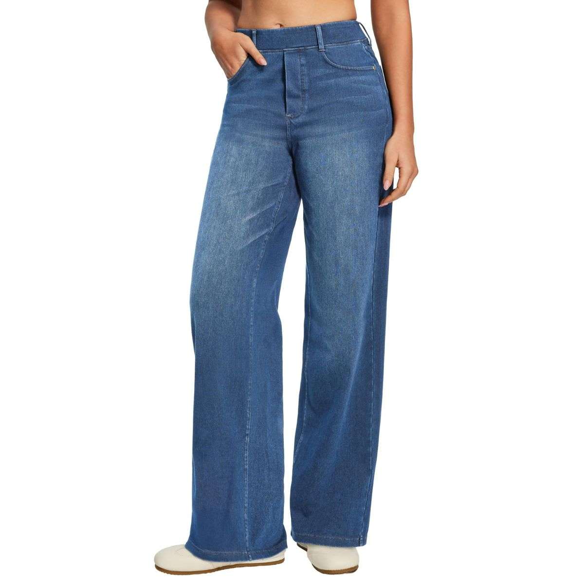 Women’s High Rise Stretch Wide Leg Jeans