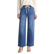 Women’s High Waist Pull On Stretchy Straight Leg Denim Long Pants