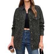 Women’s Leopard Print Denim Jacket