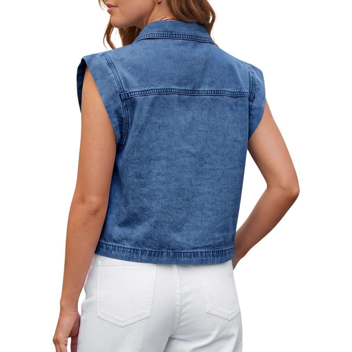 Women’s Zip Up Denim Vest