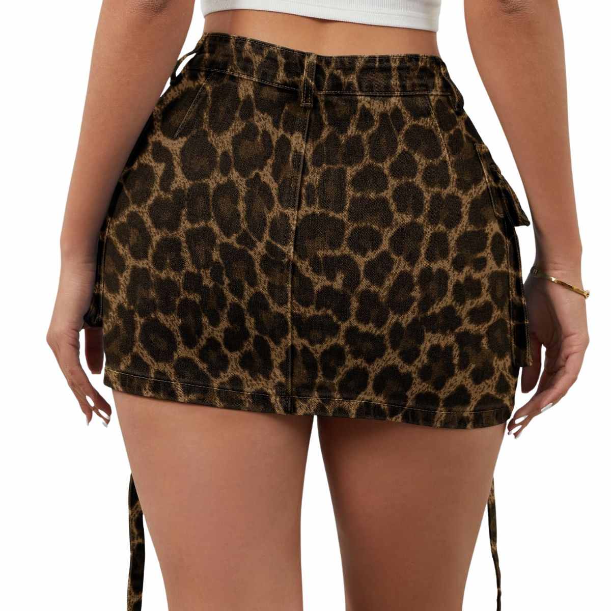 Women’s Stretchy Cargo Denim Skort