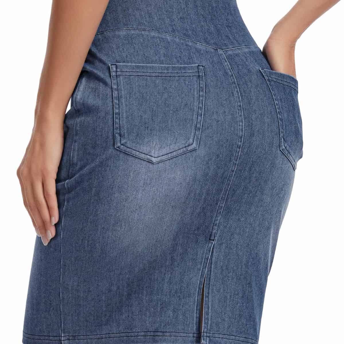 Women’s High Waisted Slim Fit Bodycon Denim Skirt