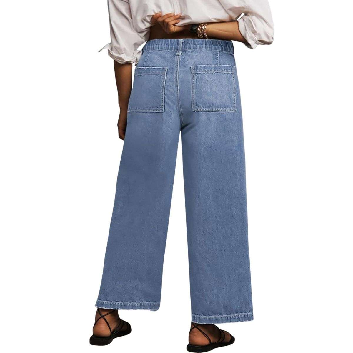 Plus Size Women’s High Waisted Wide Leg Jeans
