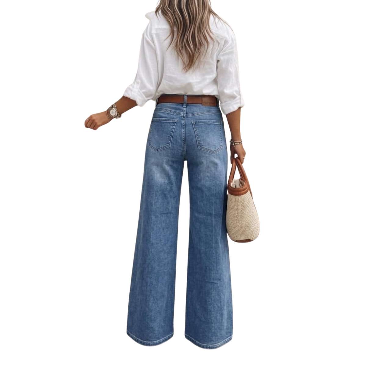 Women’s High Waist Wide Leg Denim Jeans