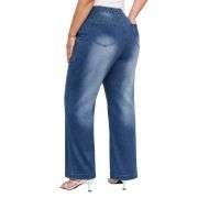 Plus Size Women’s High Waisted Straight Wide Leg Jeans