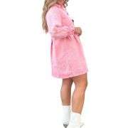 Women’s Button Front Long Sleeve Short Denim Dress
