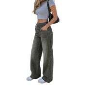 Women’s Side Stripe Stretch Wide Leg Jeans