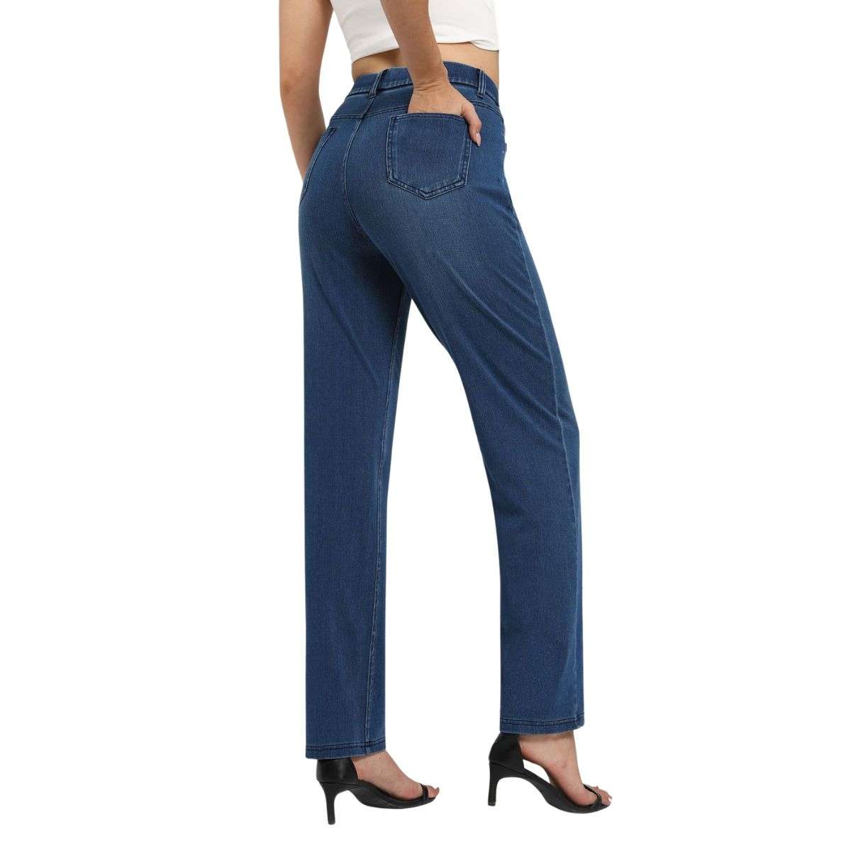 Women’s High Rise Stretch Straight Leg Jeans
