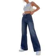 Women’s High Rise Stretch Straight Wide Leg Jeans